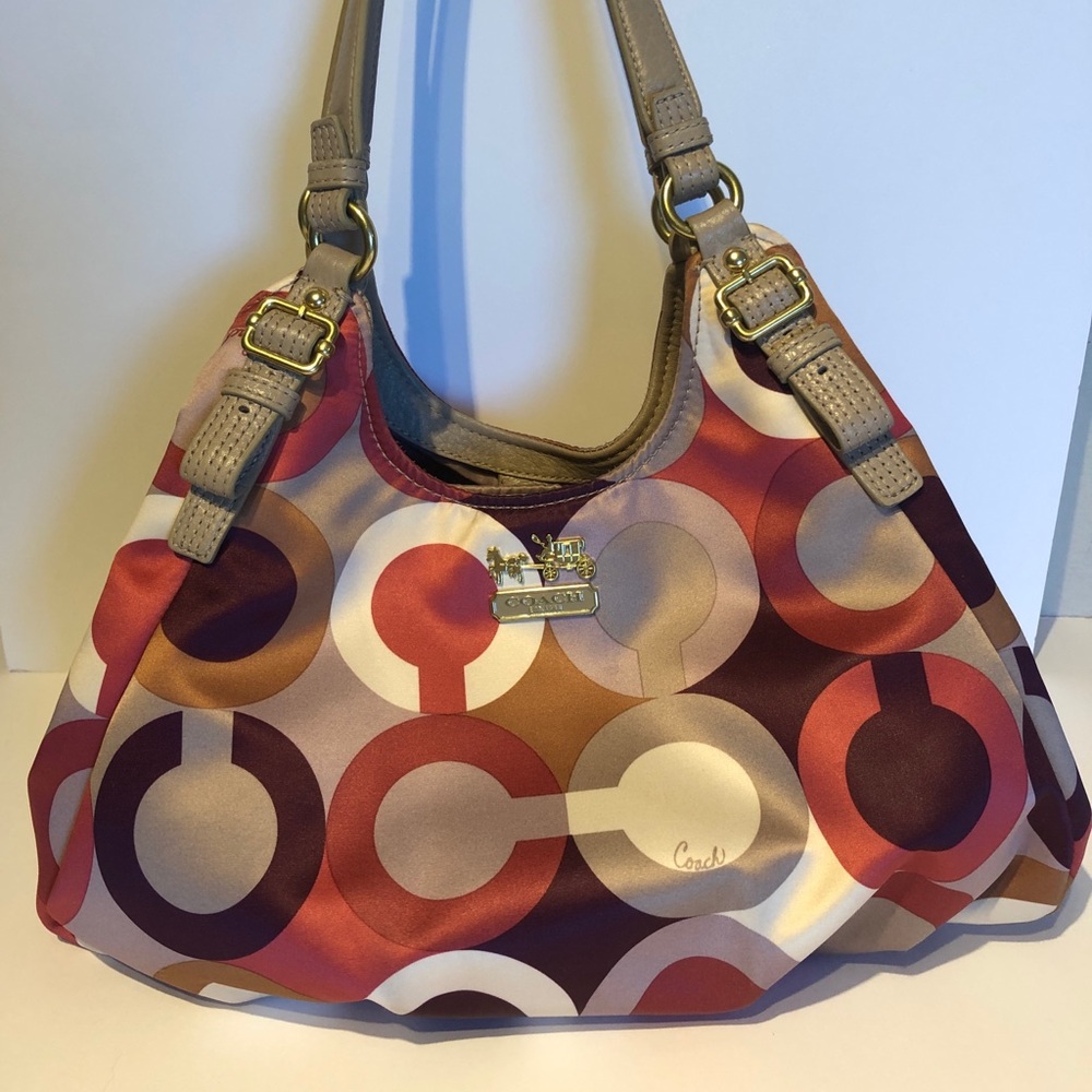 Coach Madison Maggie OpArt Shoulder Hobo Handbag